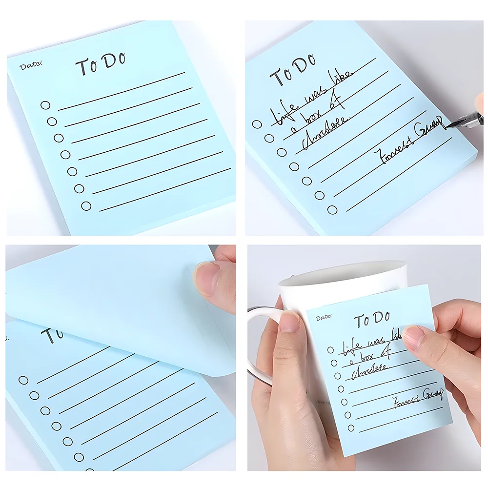 Korean To Do List Sticky Notes Lined Post Memo Pad Checklist Colorful Planner Notepad Journal Stationery Mini Notebook Work Plan sticky note paper