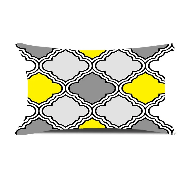 Double-sided length 30*50 cm square geometric cushion living room sofa headboard waist pillowcase Modern simple pillowcase 6