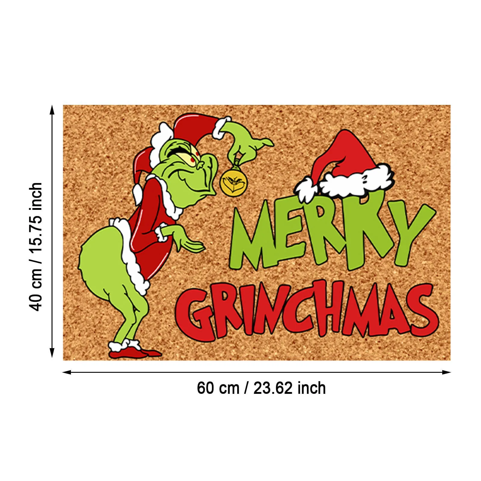 Christmas Door Mat Outdoor Welcome Mat Front Door Entryway Christmas Carpet Funny Mats Anti-Slip Rug Decorations