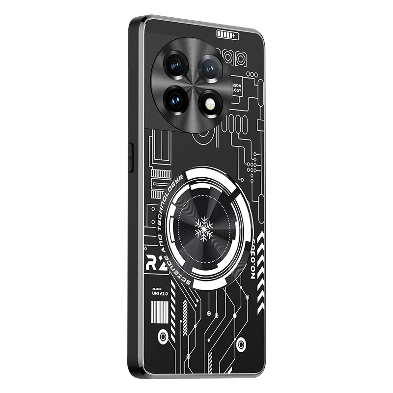 Graphene Cooling Phone Case for Oneplus ACE 2 Pro Case Aluminum Alloy Heat Dissipation Red Copper Metal Cover 1+ace2 pro