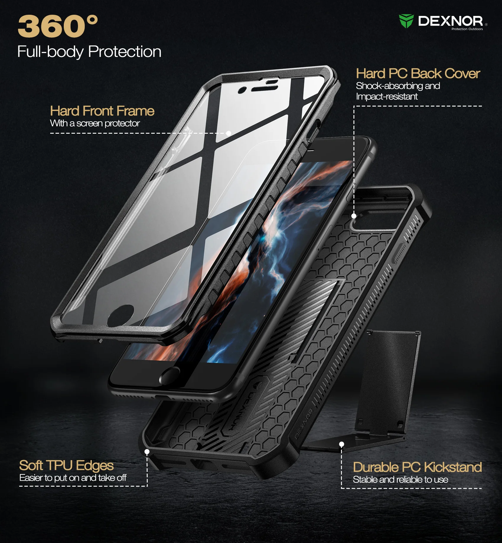 Back Cover 360 Case Iphone For IPhone Plus/8 Plus Case Inch Heavy