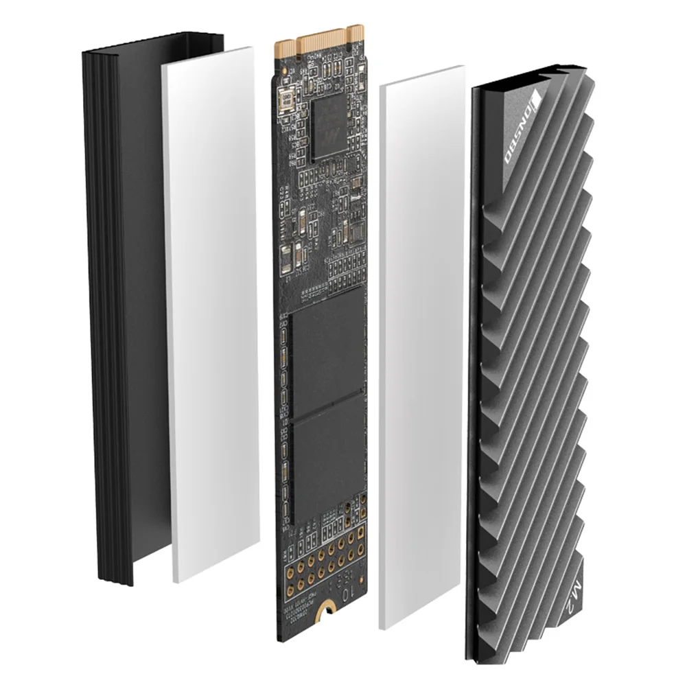 SSD Heatsink Jonsbo M.2 NVMe M2 2280 Solid State Hard Disk Aluminum with Silicone Thermal Pad PC Accessories