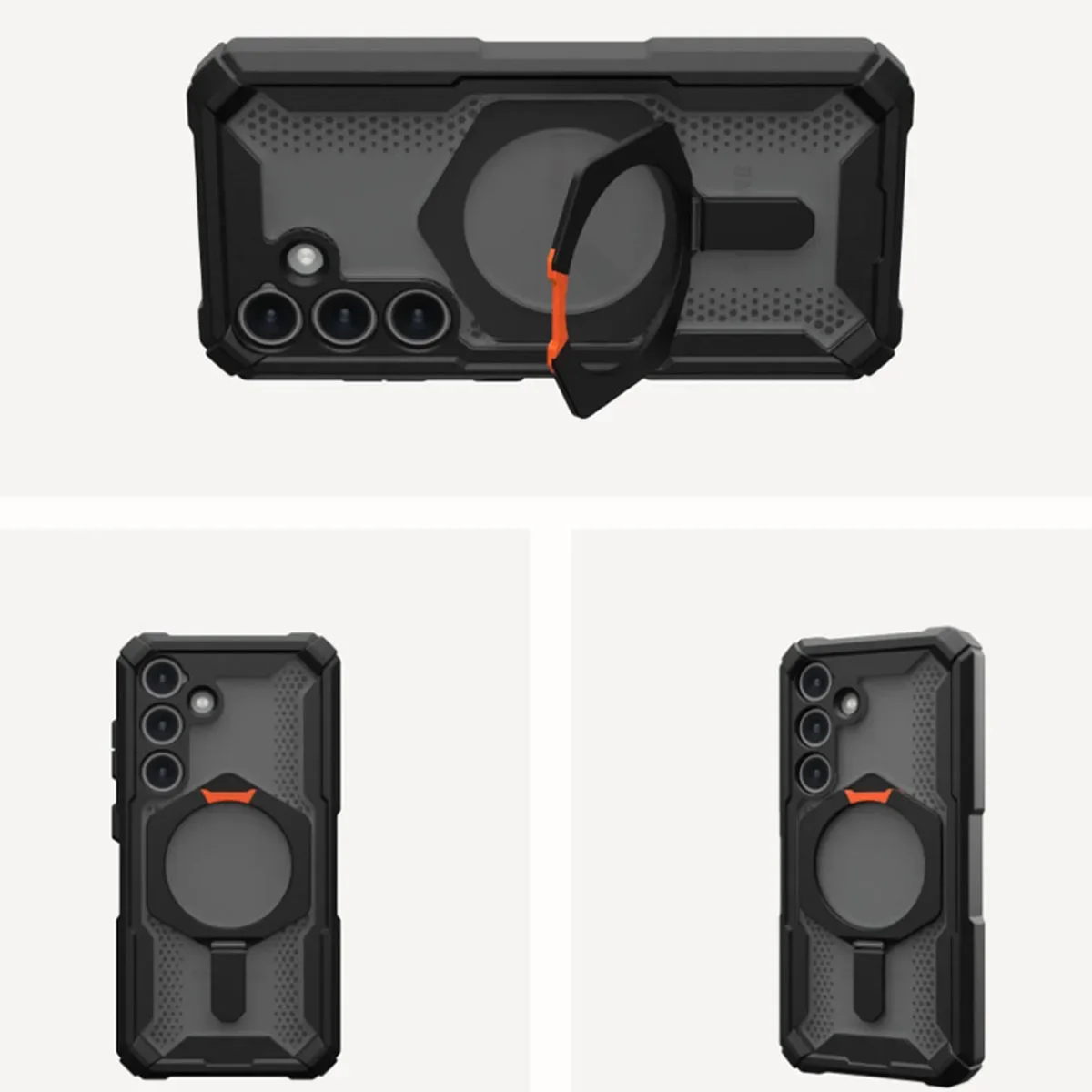Magnetic Kickstand Rugged Armor Shockproof Case with MagSafe Compatibility