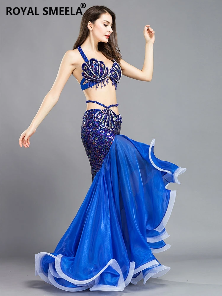 2023 New High-end Dance Performance Women Dancewear Belly Dance Costume Bra&skirt 2pcs Set Stage Dance Clothing 8808