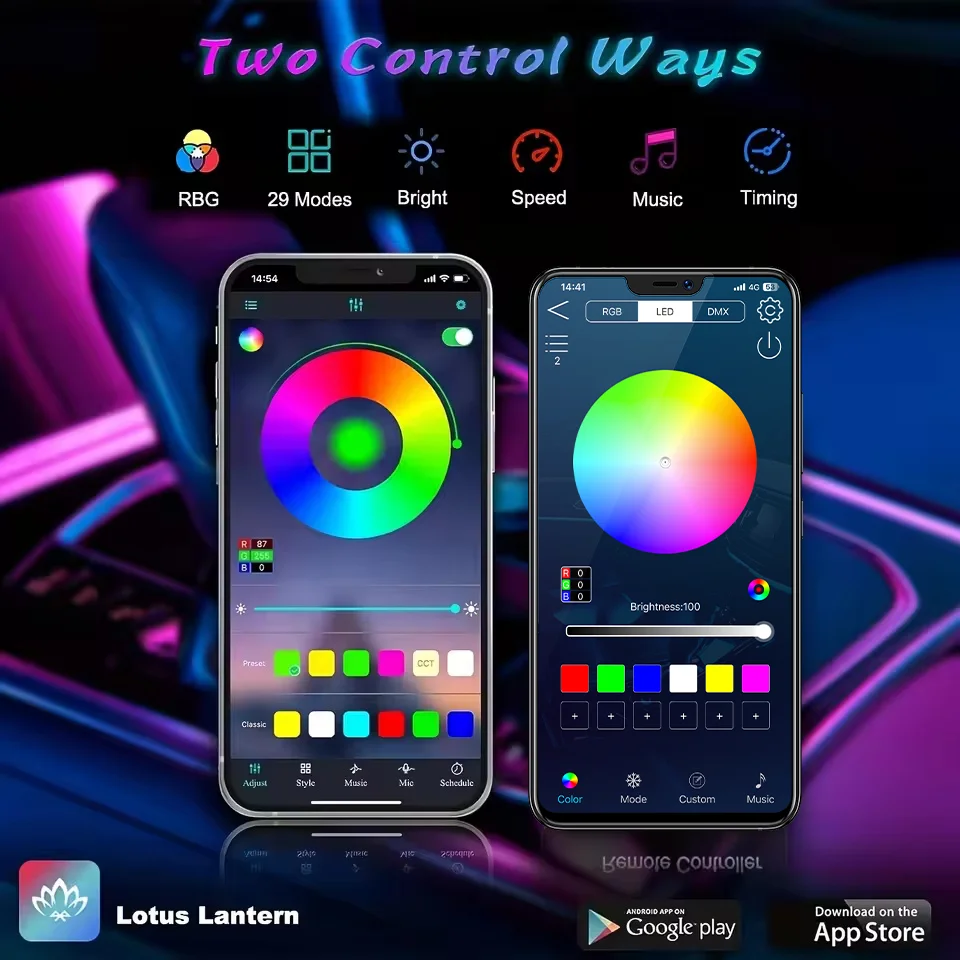 Dual Zone Car Ambient Lights 5