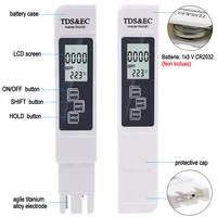 Digital LCD TDS EC Meter Pen Water Quality Tester For Aquarium Pool Automatic Calibration Water Purity Test Temperature Meter 2