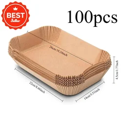 Disposable Non-Stick Air Fryer Baking Liners - Oilproof Kitchen and BBQ Accessories (100PCS)