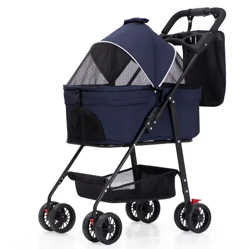 

Pet Cart Dog Cart Separable Foldable Lightweight Material Small and Medium-sized Teddy Dog and Cat