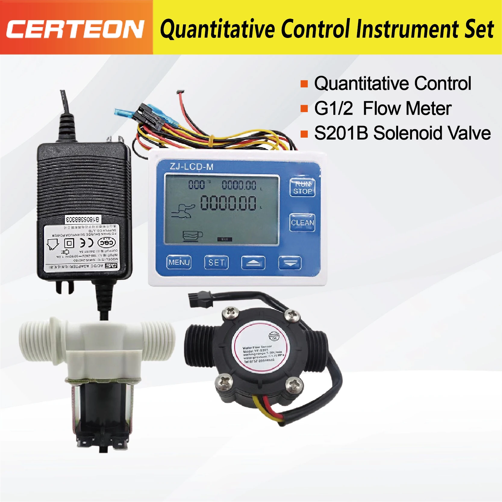 Digital Flow Meter Kit 1/2 Inch Pipe Water Flow Sensor Liquid Filling Controller For Beverage Machines water flow meter digital turbine flow meter turbine flow meter flow meter