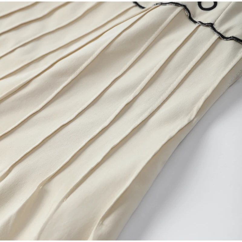 Embroidery Women Strap Dress Sexy Hollow Out Sleeveless Backless Wave Hem Lady Dresses 2025 Spring Summer Beach Ladies Robe