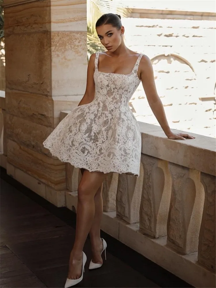 Vestido De Novia Corto In Wedding Dress With Detachable Skirt