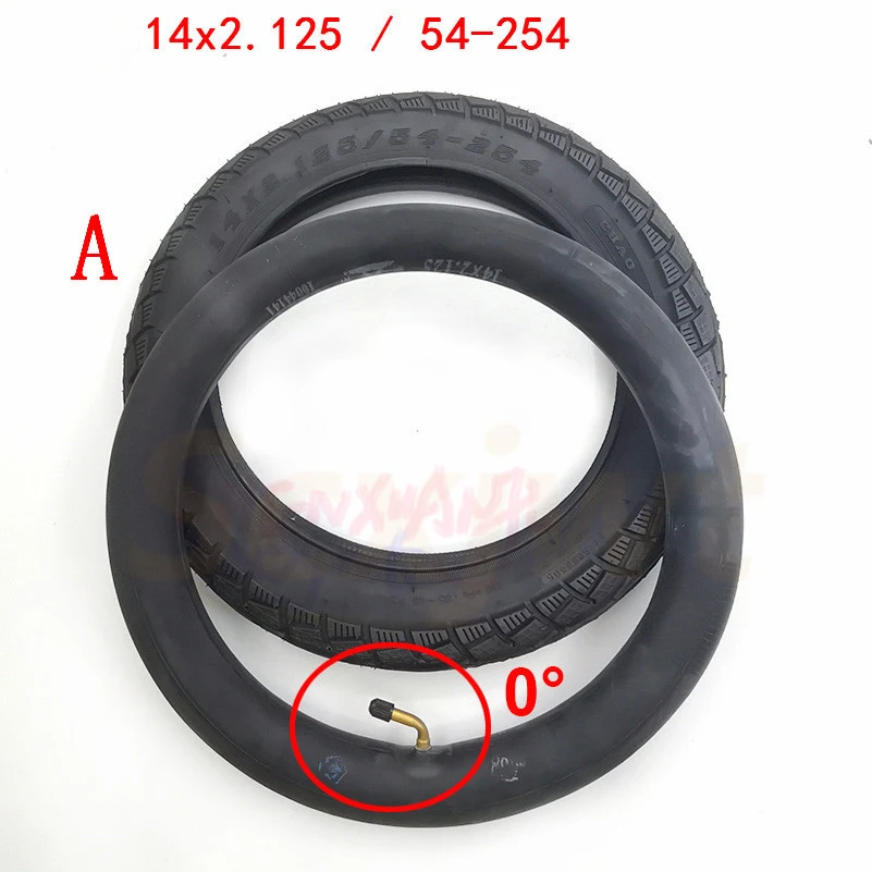 Durable 14-Inch Electric Bicycle Tires with Inner Tube