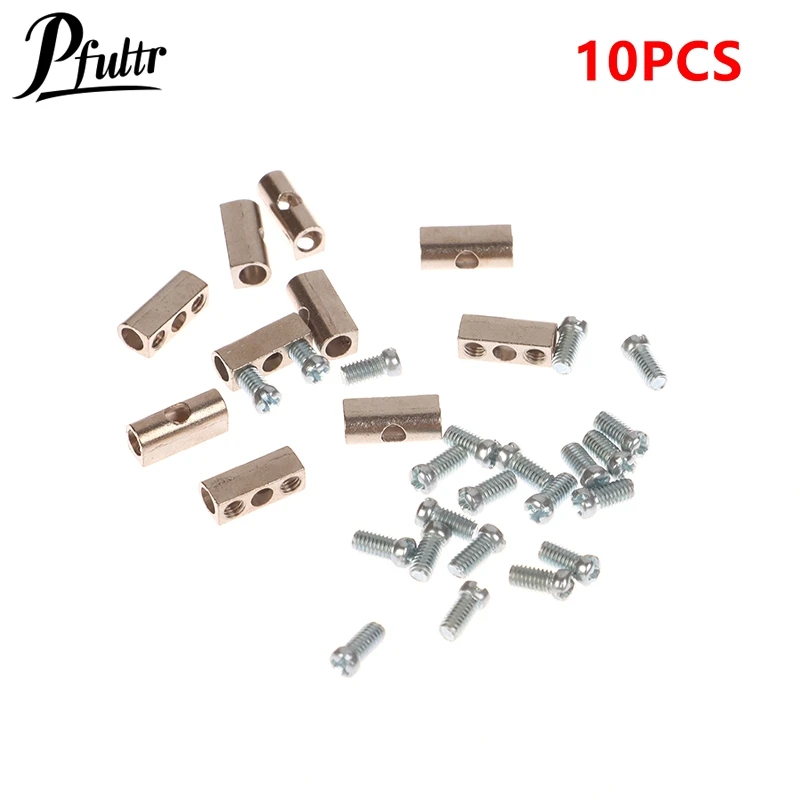 10Pcs Wire Rope Double Hole Locking Device Diy Lighting Hanging Clip Adjustable Telescopic Buckle Nut & Bolt Sets