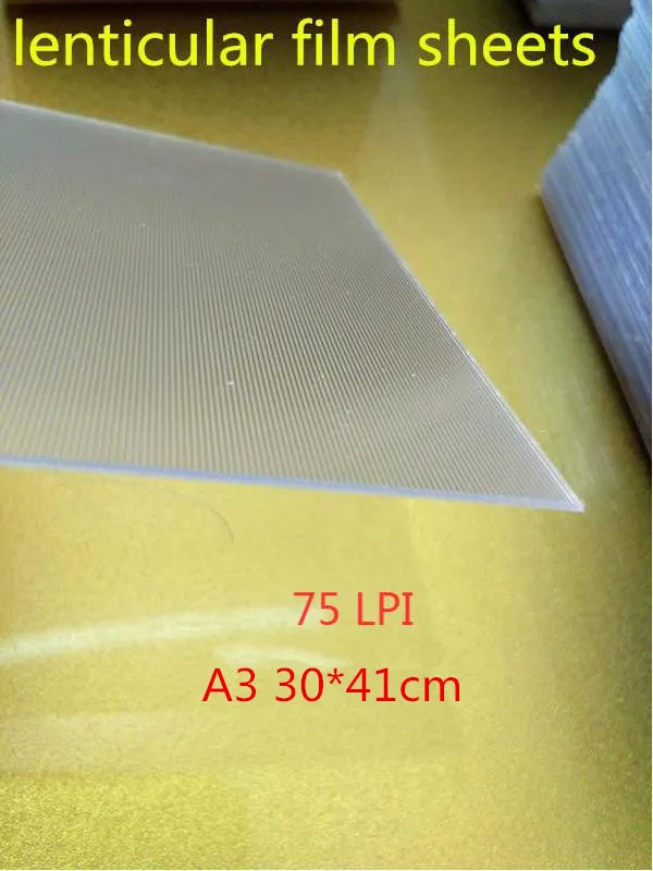 Lenticular Film Sheets 50 LPI & 75LPI &100LPI &160LPI Lenticular Film A3 Size Each 1 Pieces As Sample
