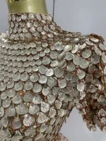 Luxury High Quality Shiny Shell Sequins Bodysuit Dress Women Sexy Nightclub Dance Performance Clothing Birthday party Dresses - Image 6