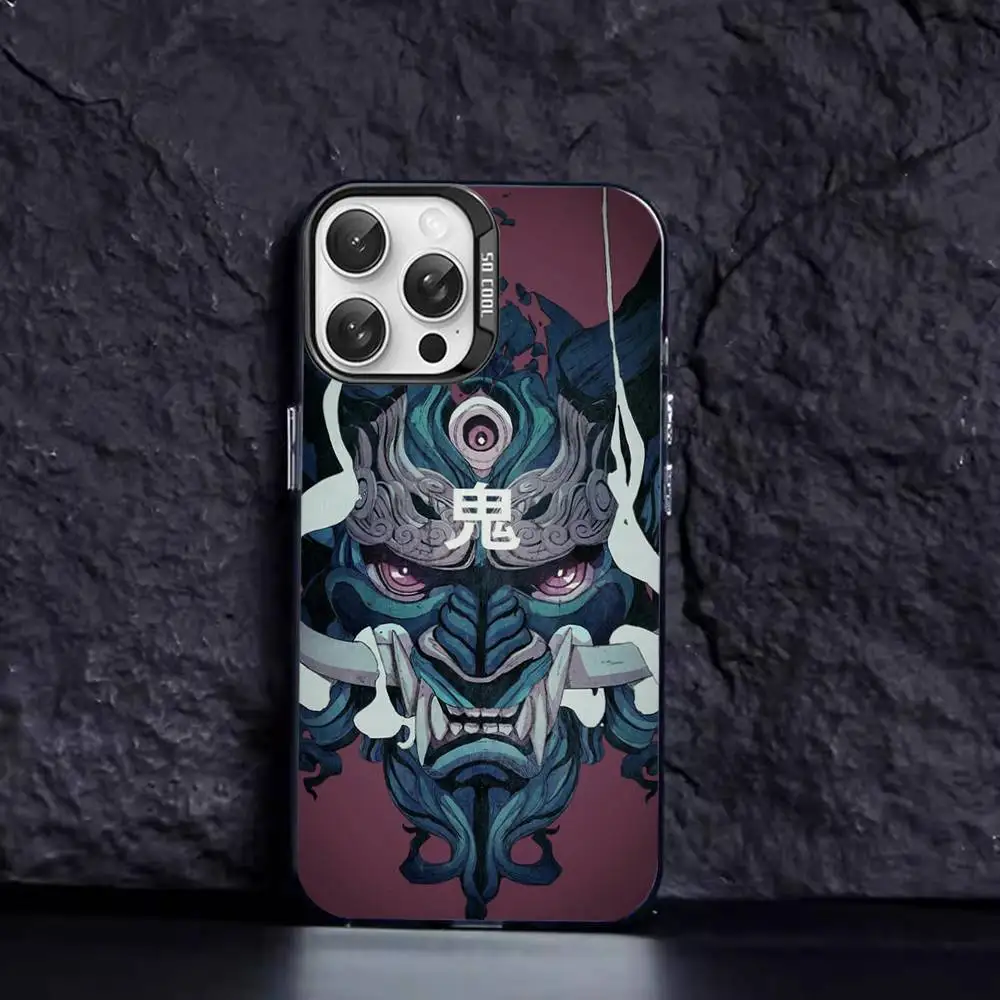 Ghost Face Samurai Matte Shockproof Phone Case - Japan-Inspired Anti-Fall Cover