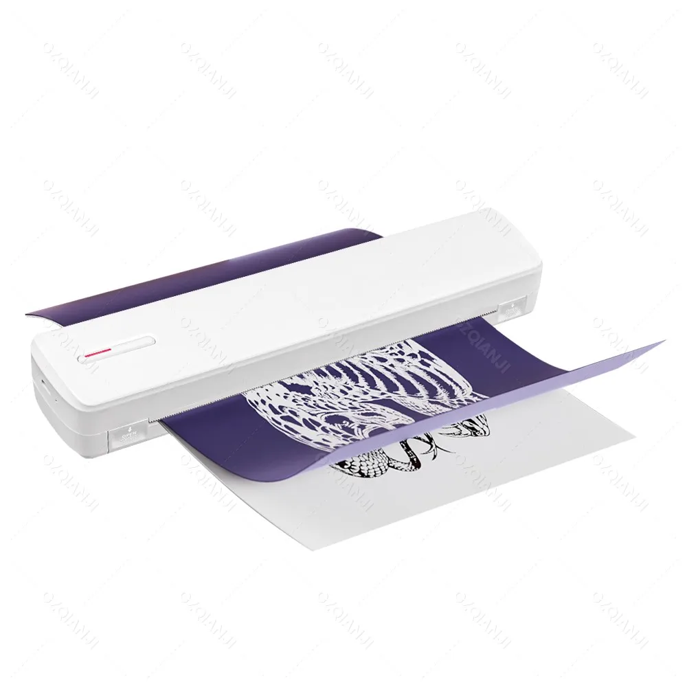 Bluetooth Wireless Tattoo Transfer Stencil Printer Portable A4  210/216mm Inkless Photo PDF Thermal Printer Compatible Phone&PC