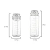 1.5/2Liter Sport Straw Water Bottle with Time Scale Plastic Summer Cold Juice Water Cup Large Capacity Portable Travel Bottles 2