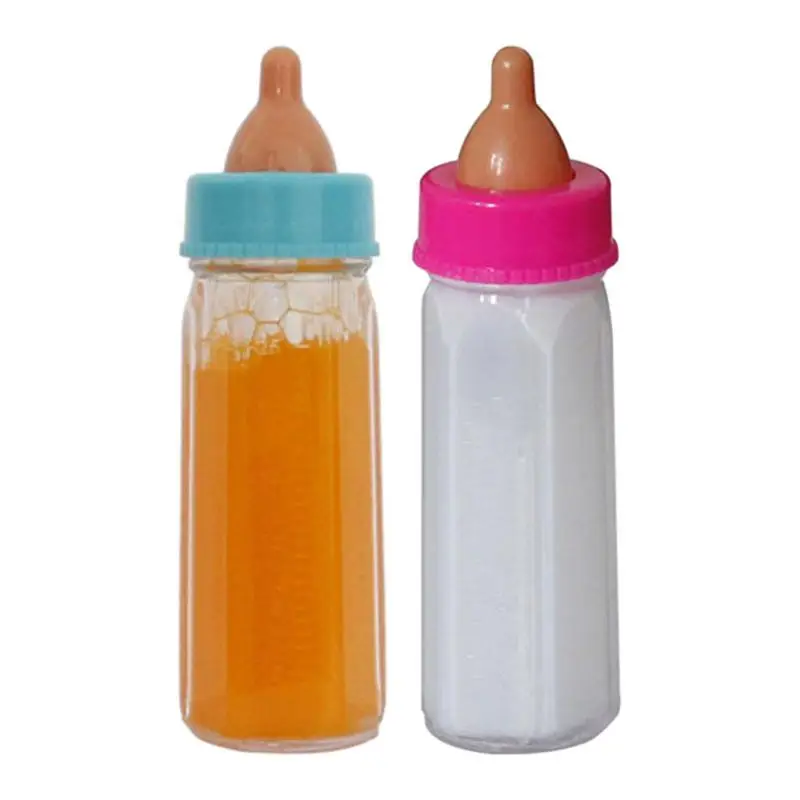 Maigic Baby Reborn Dolls Feeding Bottle Toy Magic Liquid Disappearing Milk Accessories Children Gift Toy Prop Milk Bottle 10 1pcs 360degree rotating sponge yellow baby nipple brush babies teat cleaning feeding bottle brushes infant pacifier cleaner