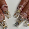 50Pcs Random Mix luxury nail charm Mixed-Style 3D Alloy Crystal Rhinestone Gem nail decoration Shiny Flat-Back Stone Nail Decor 5