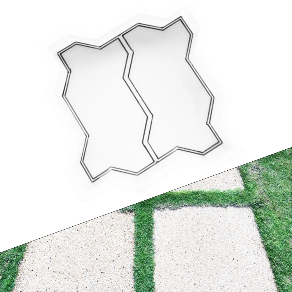 Home Garden Courtyard DIY Paving Mould Road Concrete Brick Carving Stone Path Paving Road Walk Maker Mold Imitation