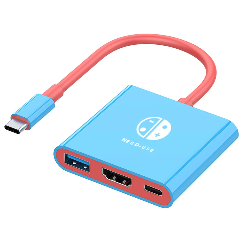 4K Switch Dock USB 3.0 Hub Adapter USB C Splitter TV Portable Docking Station for Nintendo Laptops PC iPad MacBook Air Pro