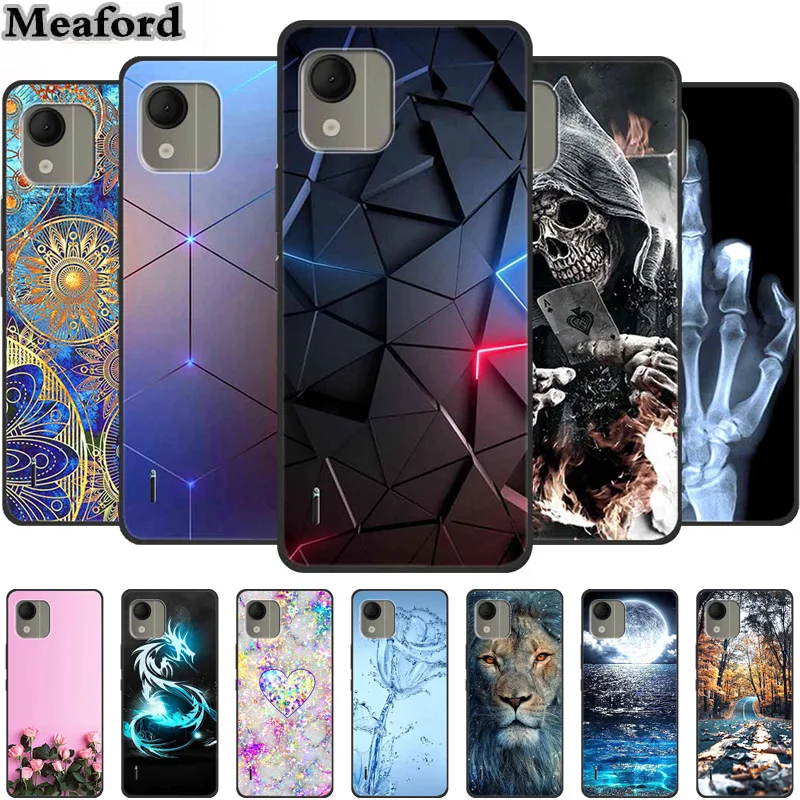 Per Nokia C110 Custodia Morbida Tpu Silicone Cute Cats Cover Per Nokia C110 C 110 6.3 "Custodie Per Telefoni Nokiac110 Cool Fundas Cartoon Coques