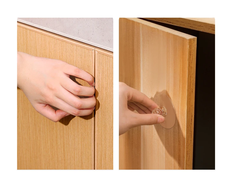 Wv transparente Kristall Türgriffe Küchen schrank Schublade Griffe selbst klebende Schrank zieht mit Haken Möbel wand küchen schrank aufbewahrung – Detail 7