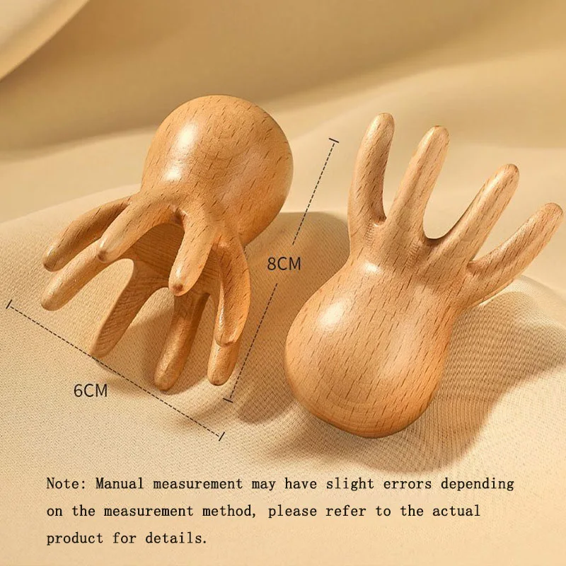 Beechwood Octopus Massage Comb for Full Body Relaxation and Fatigue Relief