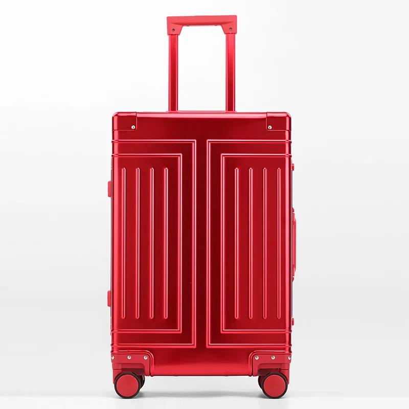 PLUENLI All-Aluminum Magnesium Alloy Trolley Case Universal Wheel Female Male Password Luggage Large Capacity Travel Hard-Side