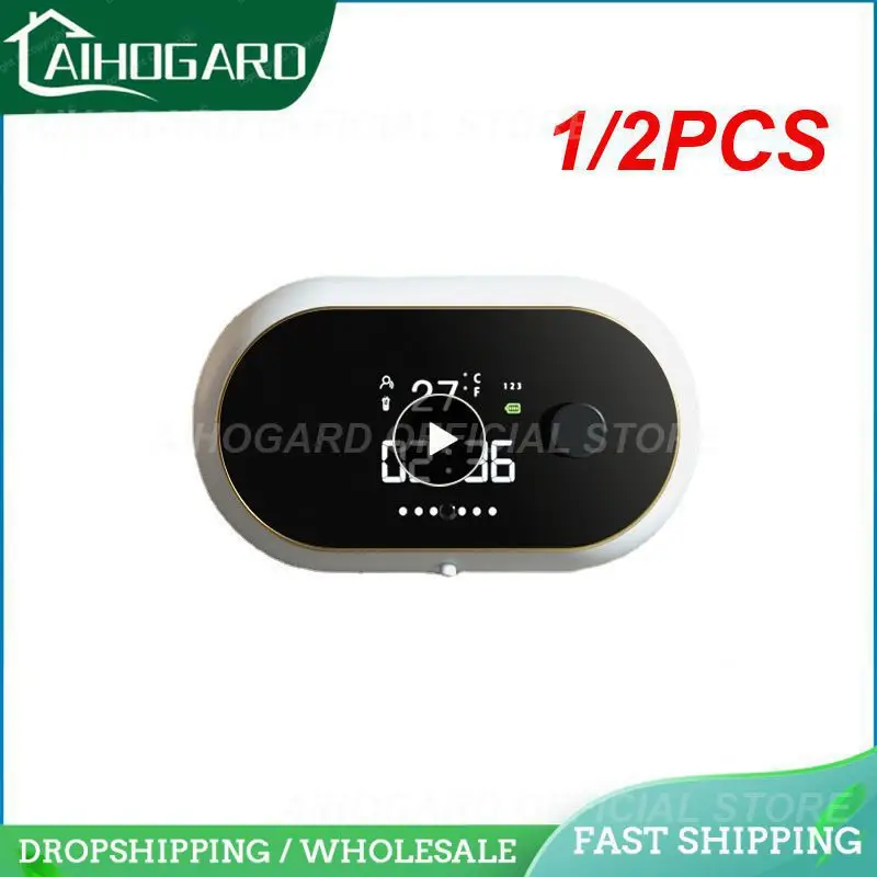 

1/2PCS Charge Automatic Foam Soap Dispenser Touchless Sensor Liquid Foam Machine Time Temperature Display Wall Mount Hand