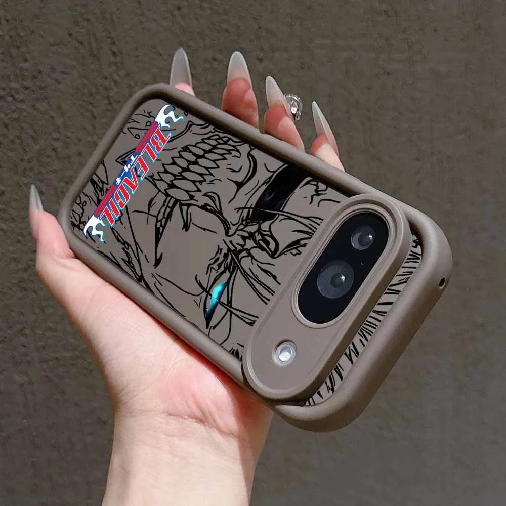 Bleach-Inspired Soft TPU Phone Case with Eyes Ladder Design and Lanyard Attachment