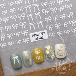 3D Nail Art Stickers Small Lovely Bow Ultra-thin Self-Adhesive Sliders Nail Art Decoration Decals DIY Manicure Accesories