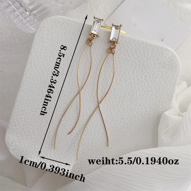 Minimalist Lines Earrings No Hole Ear Clips Metal Tassels Clip Earring Without Piercing Minimalist Earrings Jewelry CEk529 ear clip earrings clip earrings ear clip