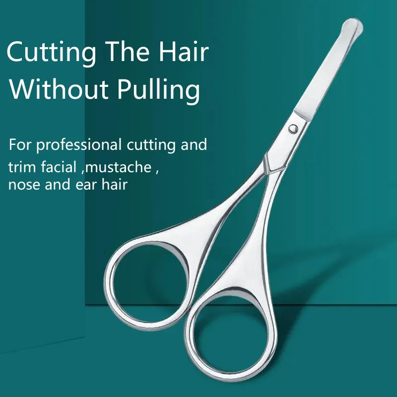 Nose Hair Scissors Eyebrow Trimmer Cutter Straight Round Tip For Nail Beard Manicure Makeup Stainless Steel Tools nose hair scissors,facial hair scissors,manicure scissors,eyebrow scissors,stainless steel scissors,hair scissors