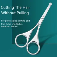 Nose Hair Scissors Eyebrow Trimmer Cutter Straight Round Tip For Nail Beard Manicure Makeup Stainless Steel  Tools 1