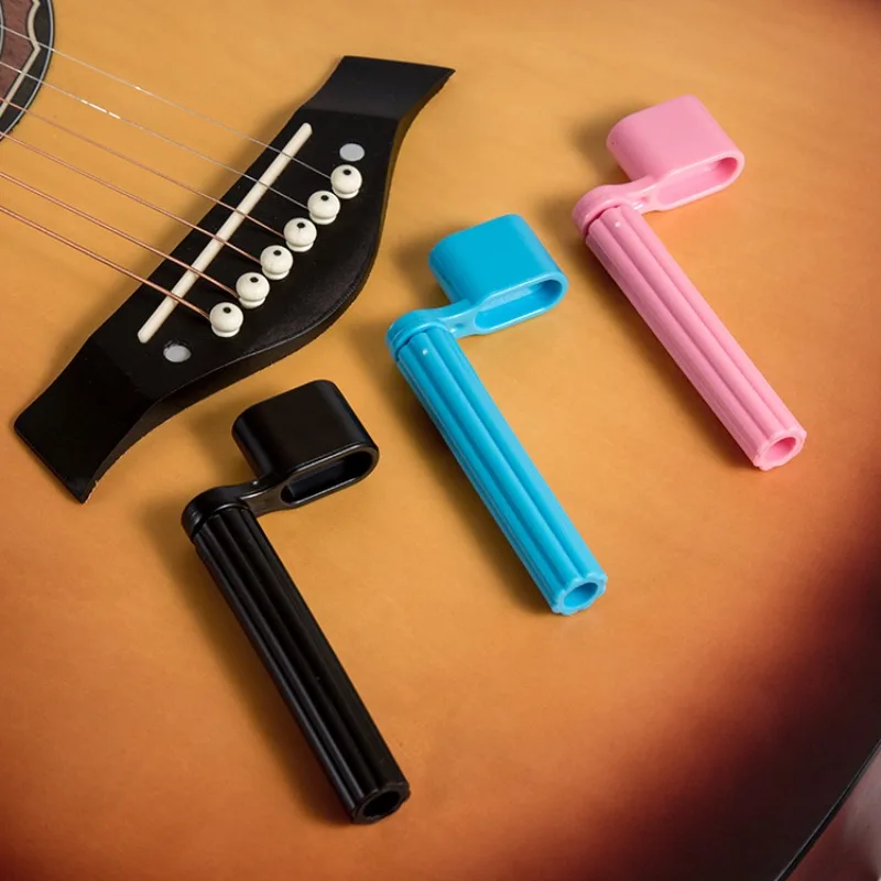 Guitar Bridge Pin Puller String Winder Peg Puller ABS Acoustic Bridge for Loosening Tightening String Accessories