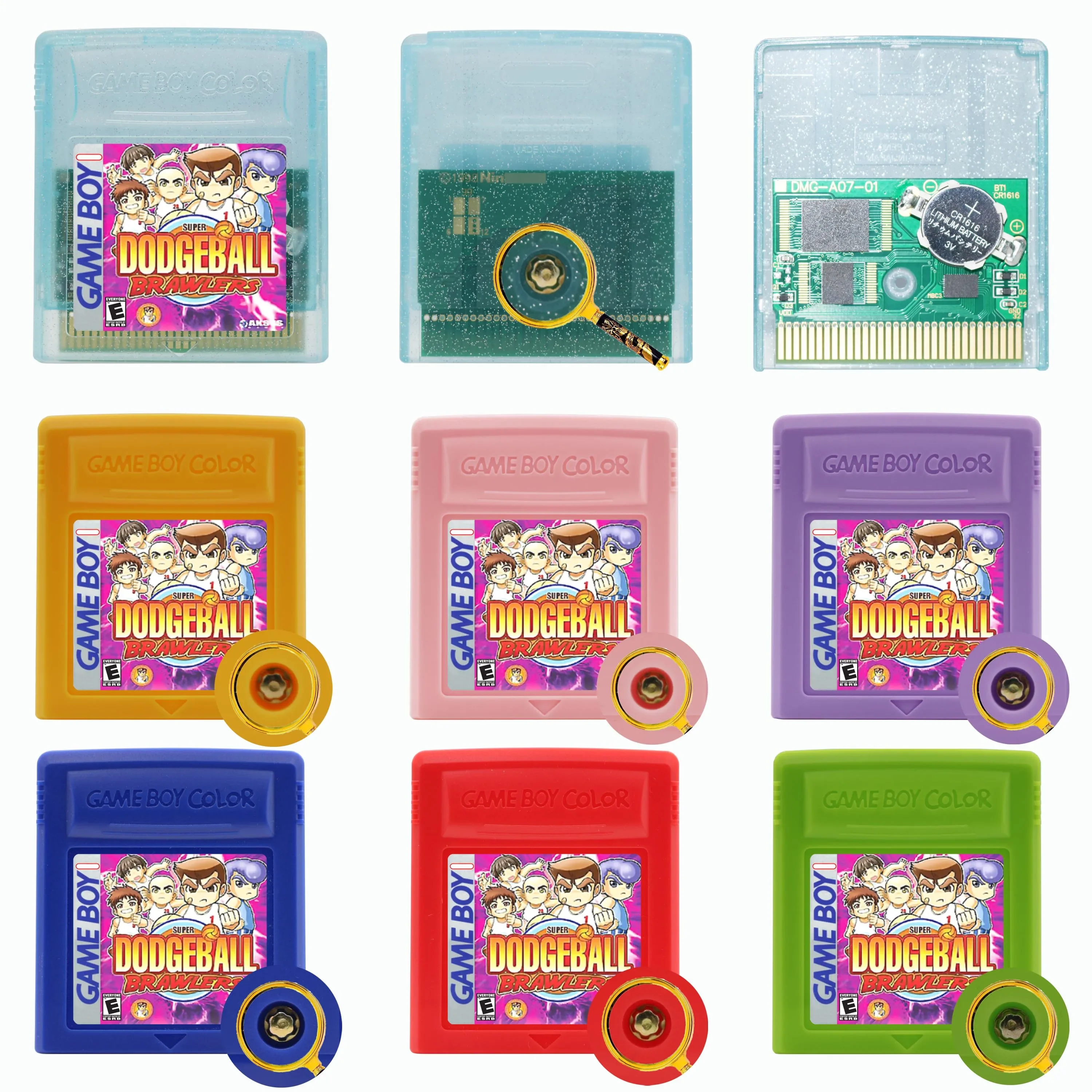 

Dodge ball Brawlers English GBC Game Cartridge 16 Bit Video Game Console Card High Quality Hexagon screw For GBC/GBA SP