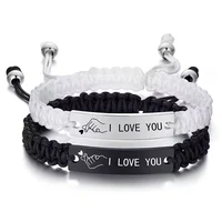 I Love You Finger Heart Couple Bracelet Set (2 PCS) 1