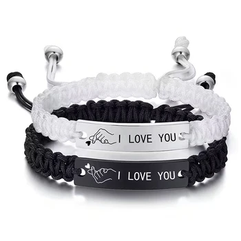 I Love You Finger Heart Couple Bracelet Set (2 PCS) 1