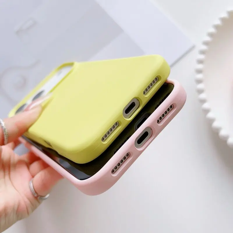 Elegant Matte Silicone Slim Case - Pure Color Ultra Thin Soft Shockproof Cover