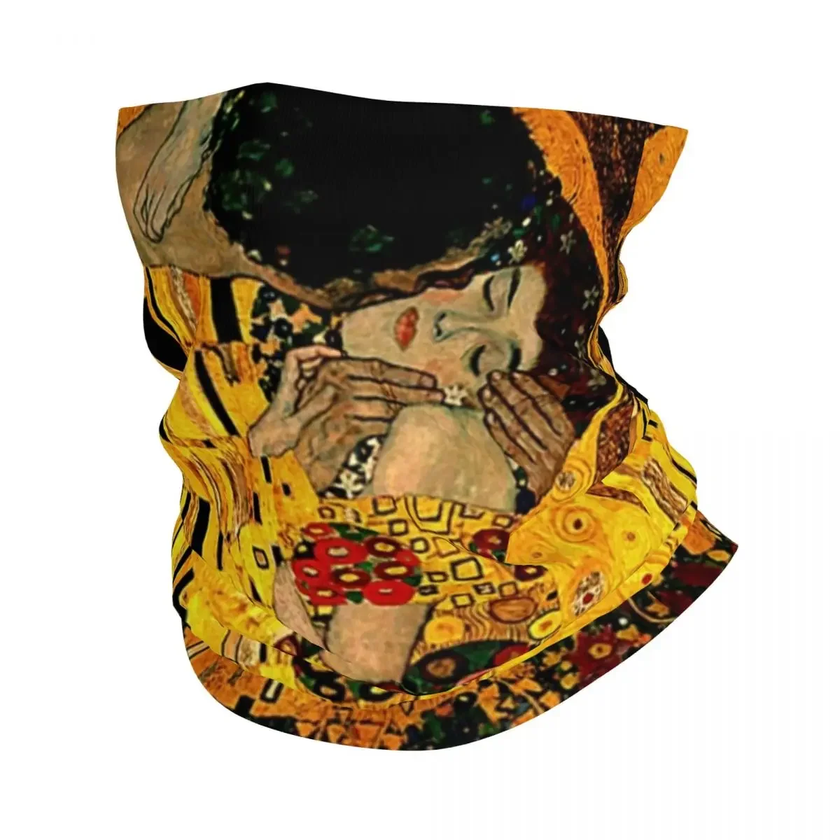 

Gustav Klimt The Kiss Bandana Neck Gaiter Printed Mask Scarf Warm Cycling Scarf Hiking Fishing Unisex Adult Breathable