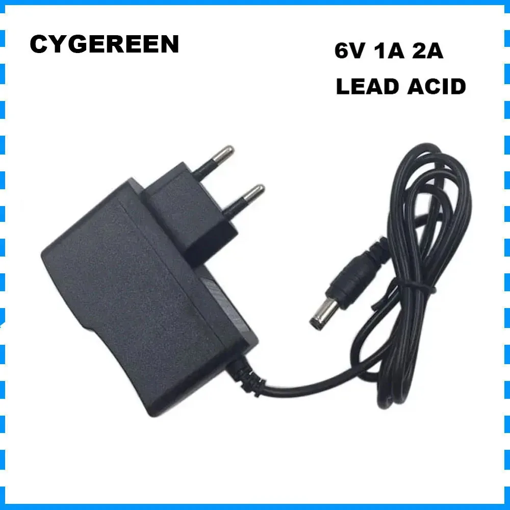 Cargador de pared de plomo ácido de 6 V, 1A, 2A, 7,2 V, 6 Voltios, Escala electrónica, juguetes, coche, motocicleta, cargador de batería