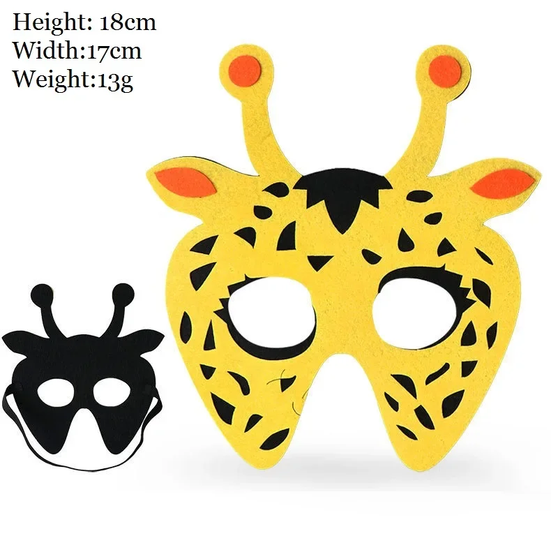 Cartoon Felt Forest Animal Masks 1pcs for Cosplay Halloween Dress-Up Party Favors Birthday Gifts Kids Toys Wedding Festival