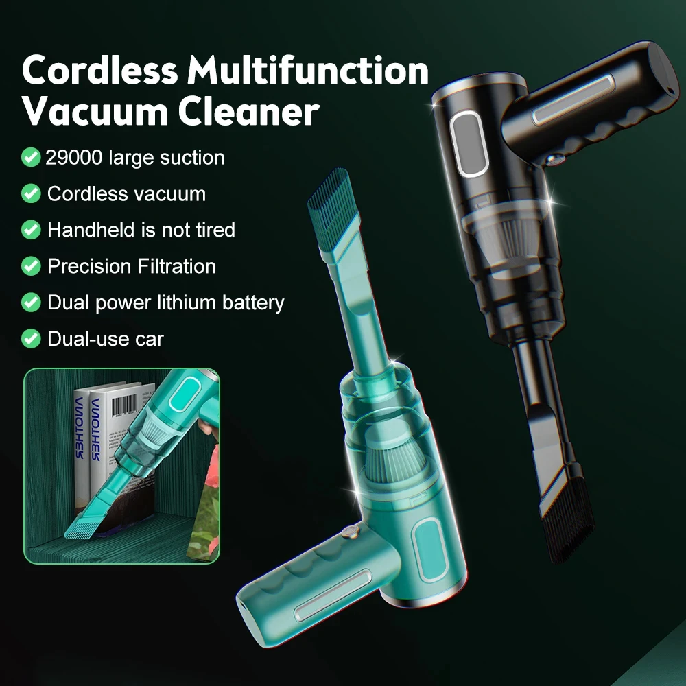 Wireless 29000Pa Car Vacuum Cleaner Strong Suction Dust Catcher Cordless Handheld Wet Dry Vacuum Cleaner Air Duster For Car