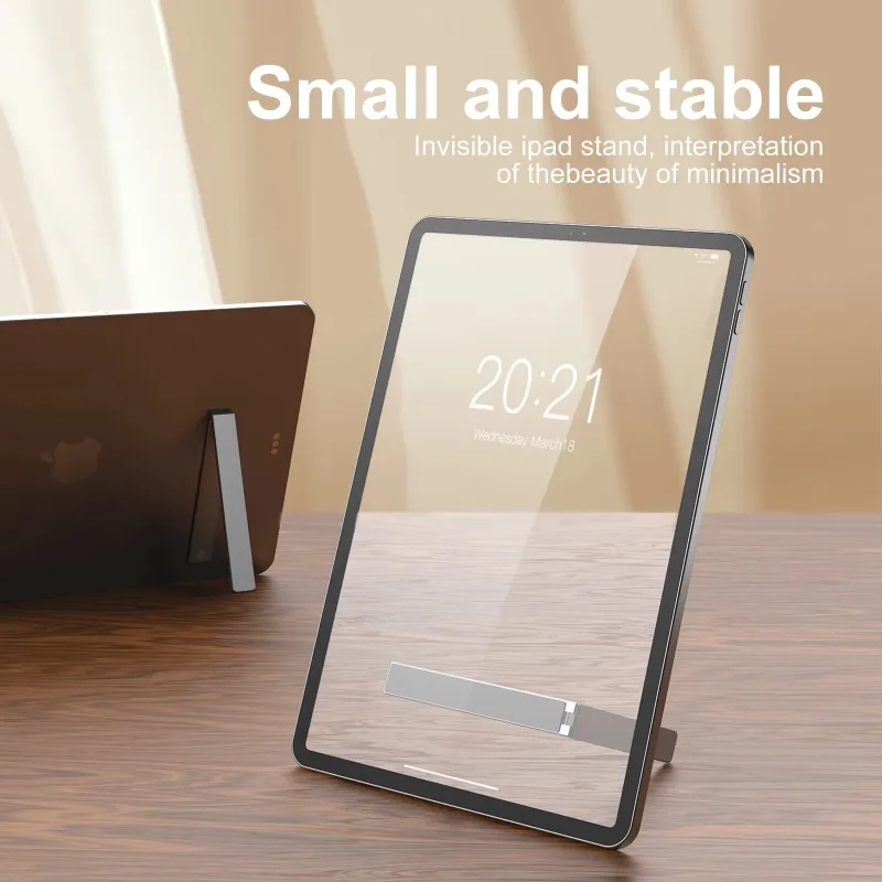 Mini L Shaped Tablet Stand Foldable Aluminium Alloy For iPad Huawei Samsung Plate Stand Table Holder Bracket