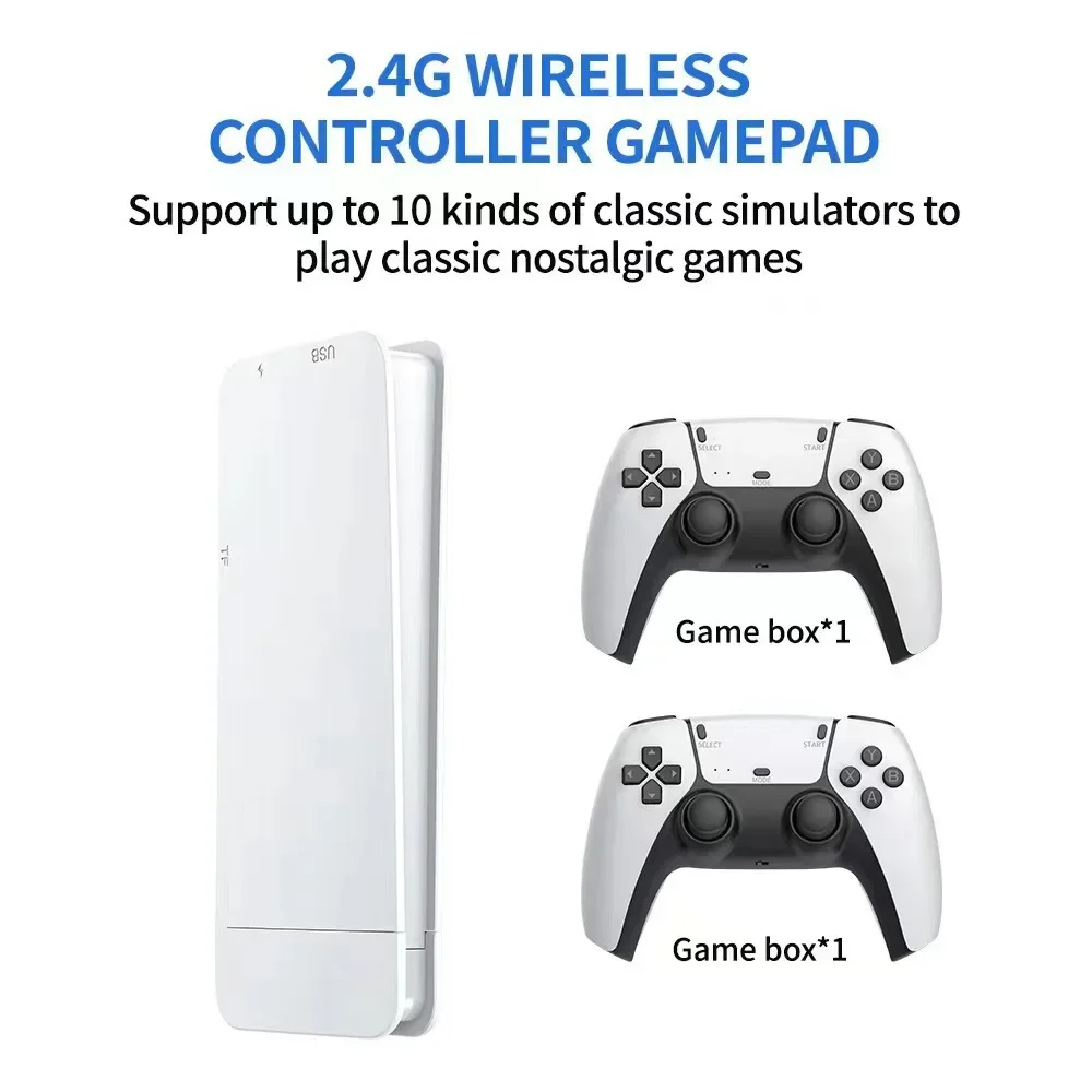 Video Game Stick M15 Game Stick Mini TV Handheld Game Console Wireless Gamepads Video 64G 20000+ Retro HD Output Two-player PS1 Etc