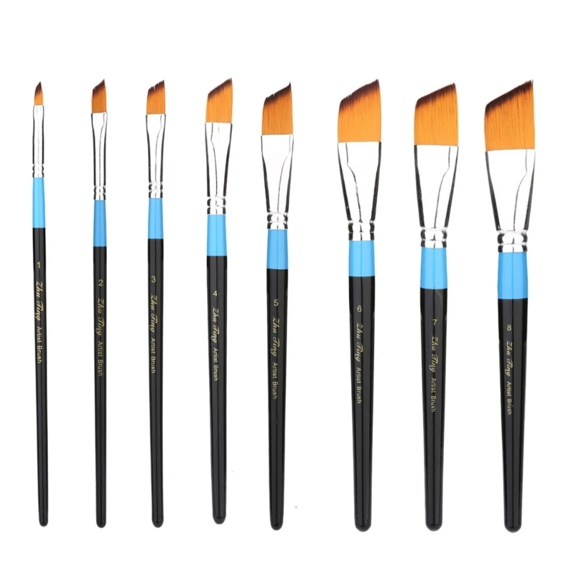 12-delige nylon aquarelborstelset Olieverfborstelset DIY Learning Art Painting Supplies (kleur: A, maat (B zoals de afbeelding laat zien