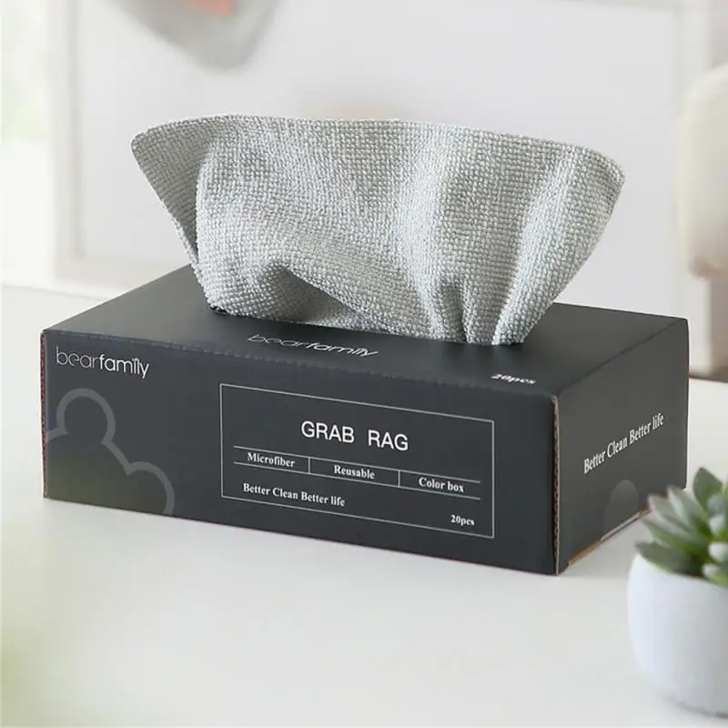 

20pcs/Box Extractive Type Disposable Cleaning Towel Microfiber Absorbent Oil Lazy Rags Efficient Anti-Grease Cleaning Dishcloth