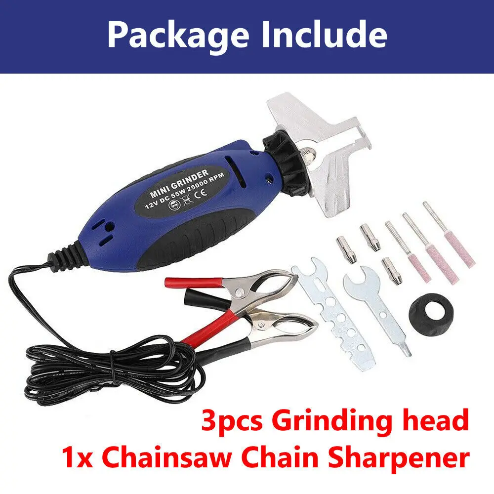 12V Electric Chain Grinding Machine Chain Saw Sharpener Chainsaw Electric Grinder AC 220V Chainsaw Sharpener File Pro Tool